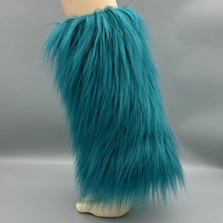 Fluffy Faux Fur Leg Warmers Winter Plush Boot Covers Thick Fuzzy Leg Covers